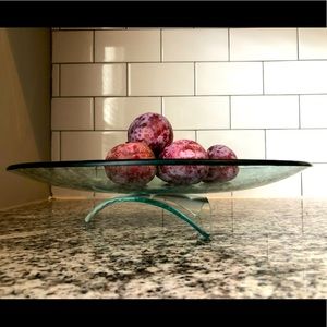 Glass decorative dish